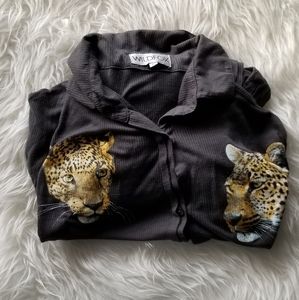 Wildfox Jaugar / Leopard Button Down